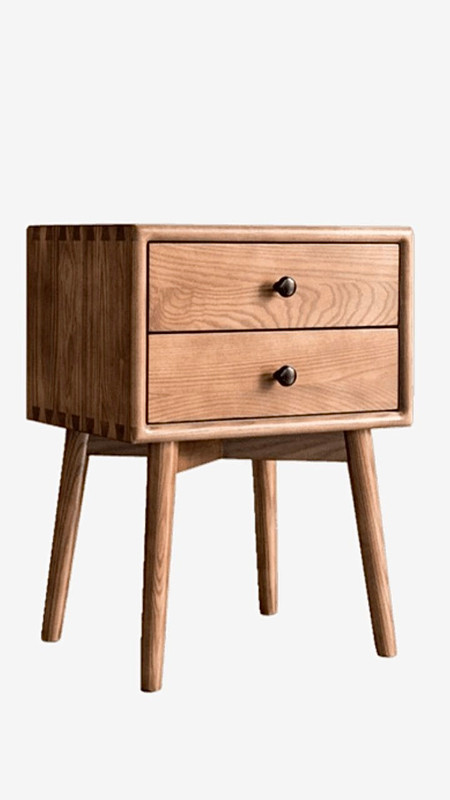 Minimalist Bedside Cabinet Solid Wooden Modern Small Bedroom Ash Wood Storage Cabinets Trending
