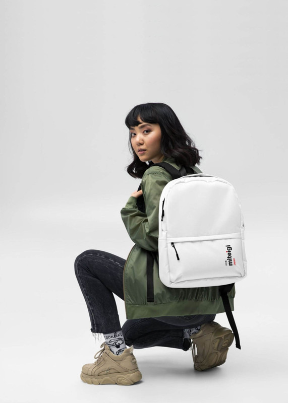 Backpack miteigi Logo     Outdoors Fitness Sports Activewear by miteigi products brand items luggage travel vacation getaway holiday workwear baggage everyday bags White