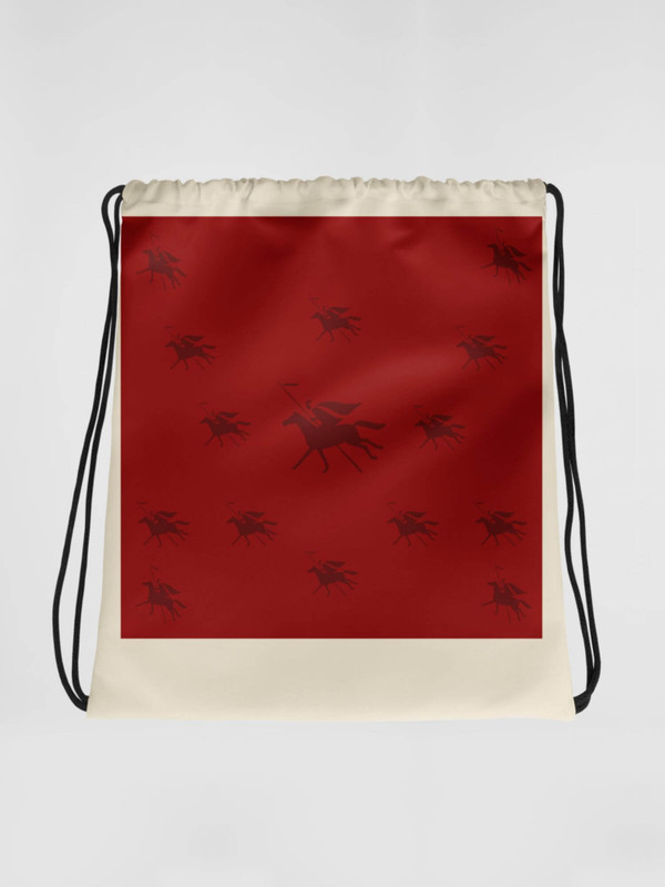Polo Knight Drawstring Bag    Genderful Unisex luggage everyday use Fitness Sports Activewear by miteigi products brand items luggage shoulder handbag baggage backpack bags burgundy cream
