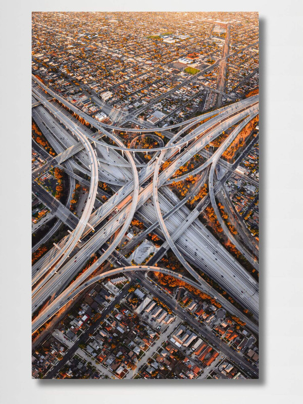Judge Harry Pregerson Interchange, LAX Poster   United States of America Los Angeles California Freeway Highway expressway interchanges American motorway roads USA flyovers overpasses paper posters prints