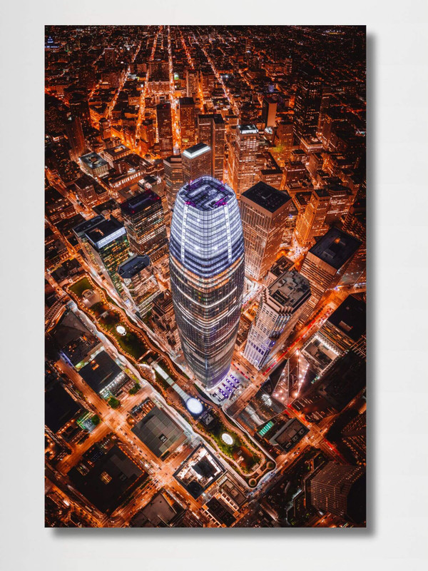 Salesforce Tower, SFO USA Poster   United States of America San Francisco California Transbay Towers Skyscrappers American paper posters prints