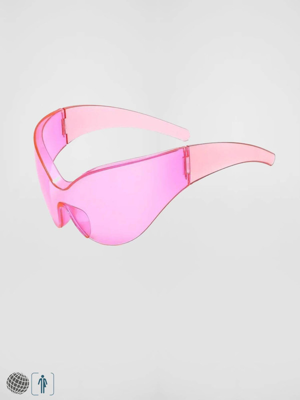 Concave Sunglasses pink  Genderful Anywear Unisex Women’s Men’s Grunge Y2K One Piece Women Vintage Luxury Brand Hip Hop Cat Eye Sun Glasses Fashion womens mens Trend Shades for man woman