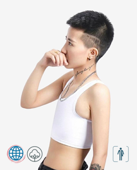 Womens Lesbian Undershirt Breathable Buckle Short Chest Binder in Black White Cos Bra Vest Women Sports Underwear Comfortable Sports Vests Woman Camisoles & Tanks Trending