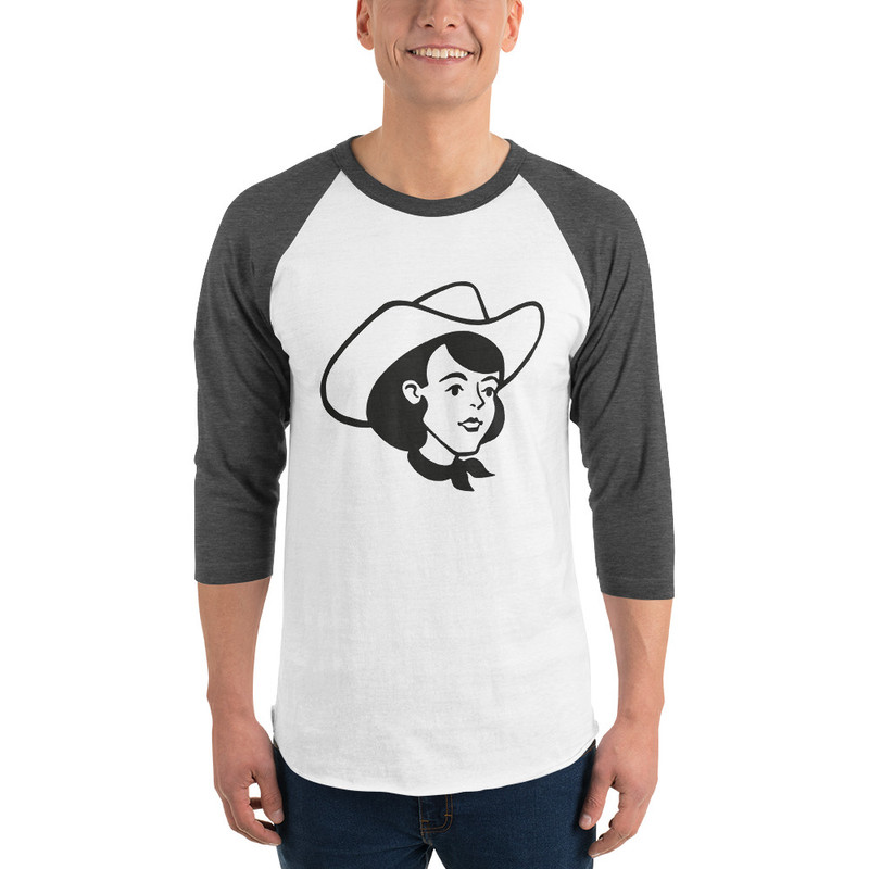 3/4 Sleeve Print Raglan Shirt