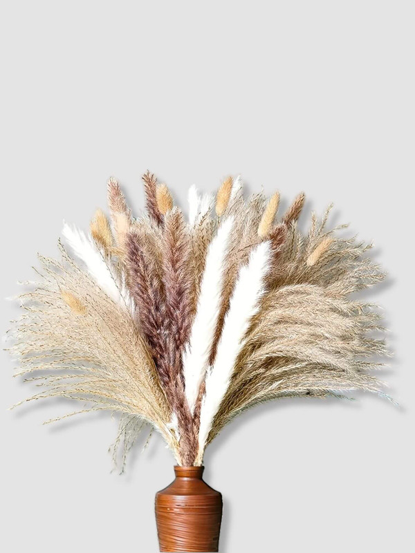 Dried Pampas Grass 200-Piece   Boho flowers decoration Home farmhouse country wedding room bohemia table decorations Bouquet Bohemian Bunny Tail grasses