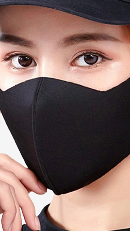 Black Face Mask Reusable Washable Cotton Mouth Face Masks Mouth Cover women men Costume Accessories Trending