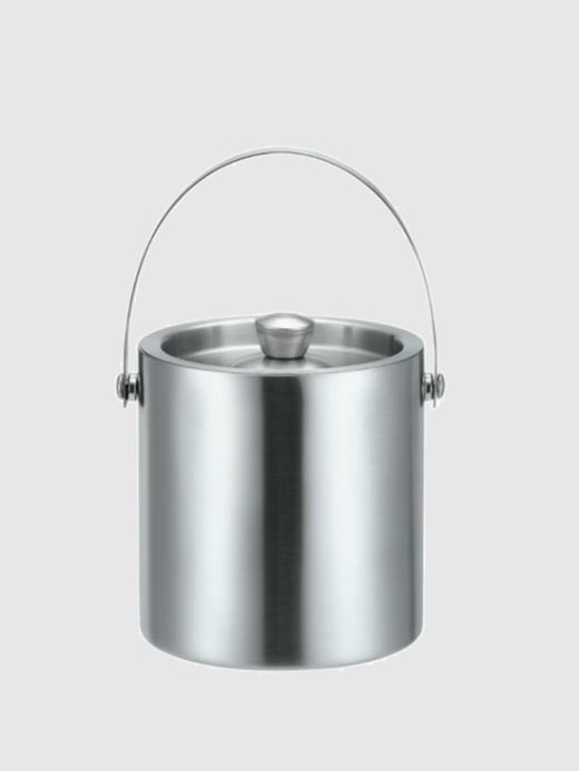Double-Wall Stainless Steel Ice Bucket with Lid Insulated chilling Beer Champagne Wine cooler buckets drinkware accessories Great cooling accessory for Home Bars in silver color