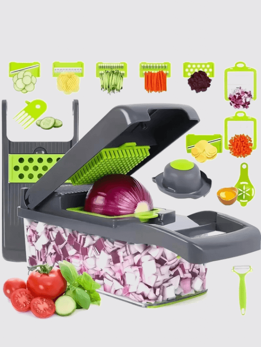 16/14 in 1 Multifunctional Vegetable Chopper  Prep accessories Handle Food Grate Vegetable Slicer Dicer Cut Items Kitchen preparation accessory choppers tools
