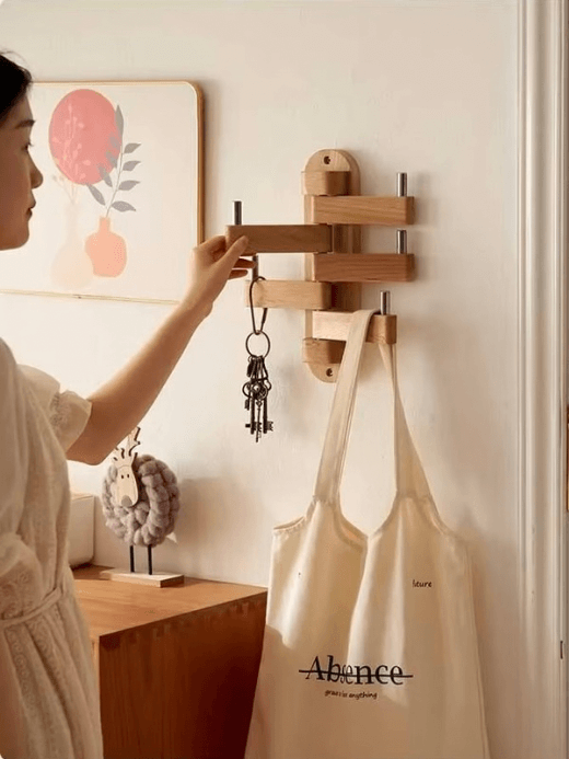 Room Coat Hanger     Solid Wooden Oak organizers for clothes Wall mounted hangers coat racks Entryway hallway bedroom dressing living rooms Gift in light wood