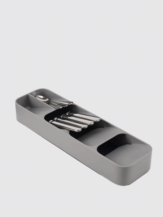 Cutlery Storage Tray   Multi-purpose flatware Fork Spoon Knife Chopsticks compartmentalized organizers Kitchen drawer categorized storage boxes trays in Gray grey