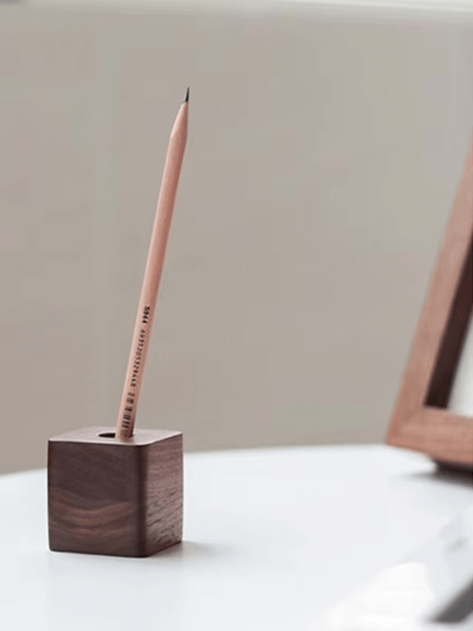 Wooden Pen Holder    Creative desktop storage ornaments Minimalist furnishings supplies Multifunction box holders Office study room stationary accessories in Beech-, Walnut-, wood