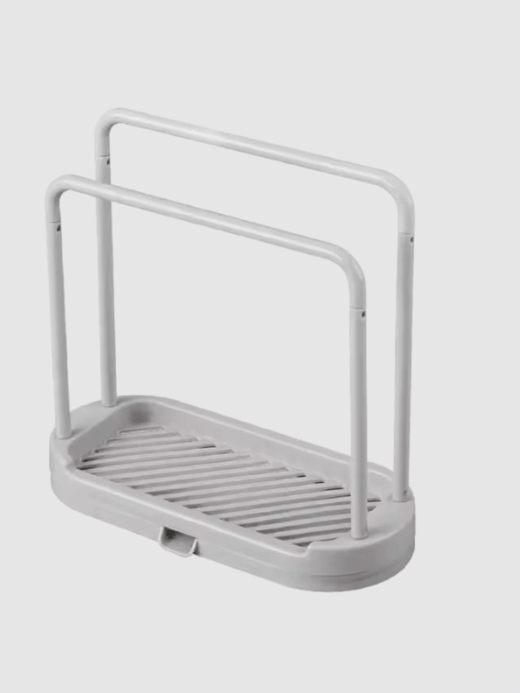 Sundries Drain Stand    Kitchen accessories with sink drainage shelf storage organizers in gray Basket for sponges rags wire balls sundry utility drying racks utilities stands accessory in grey
