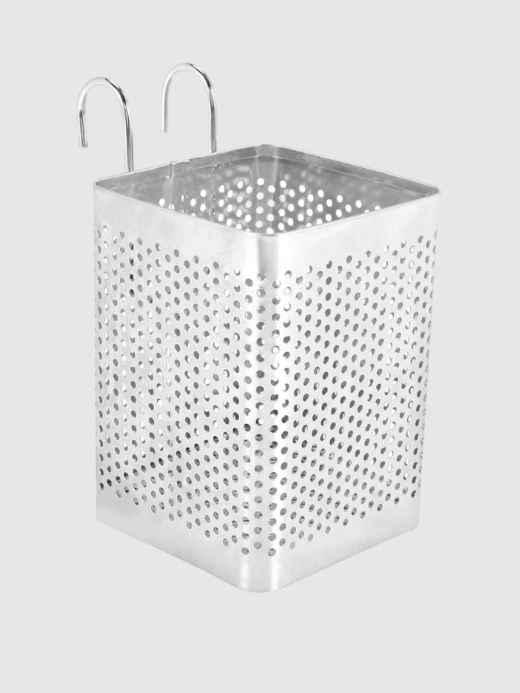 Stainless Steel Drying Basket  Chopsticks Holder Hanging Cutlery Tableware Drainer with Hooks Kitchen Utensils Dining flatware serveware holders Baskets in silver color