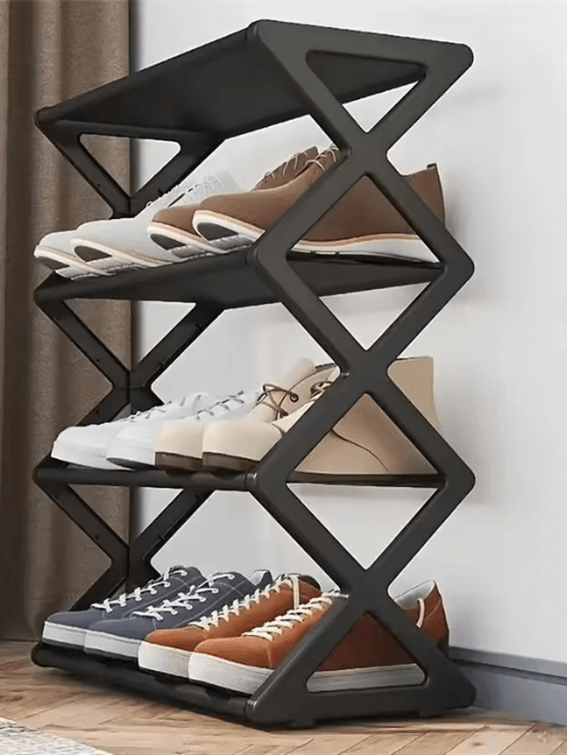Shoe Rack Storage Organizer   Detachable household foyer entryway multi layer shoes boots shelf cabinet racks accessories organizers Entranceway home decor furniture accessory in black