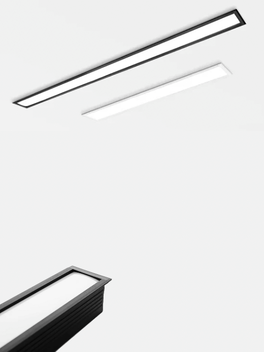 Saiyo Recessed LED Strip Light aluminum metal ceiling profile spot downlight linear lamps AC85~265V Long panel lights for home office lighting in black, white