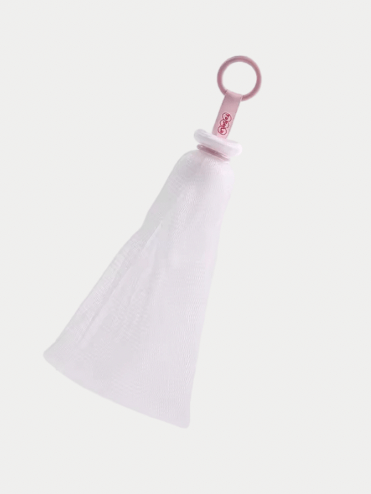 Japan Soap Foaming Net       Cleansing Bath shower face body wash soaps Blister bubble bath mesh nets Home accessory in white with pink bathing washing tool Bathroom accessories