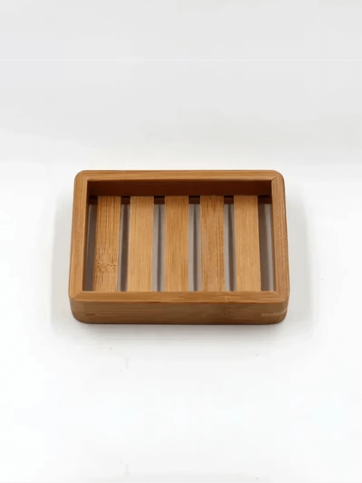 Hollow Drain Soap Box     Portable punch-free shelf toilet household bathroom accessory supplies Creative bamboo wooden hotel soaps boxes containers organizer racks accessories Holders in natural wood color