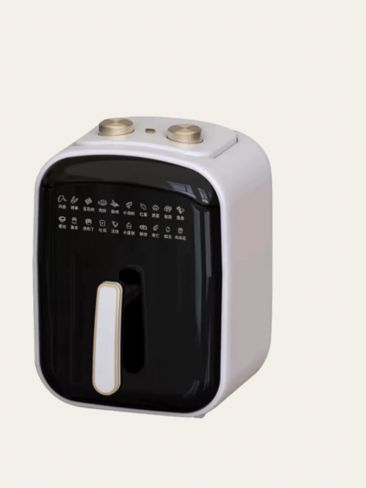 Air Fryer 6L   Electric oil free air frying oven Multifunction 360° baking without oils French fries pizza machine Fried chicken Kitchen fryers ovens appliances cookware in white with black accent color