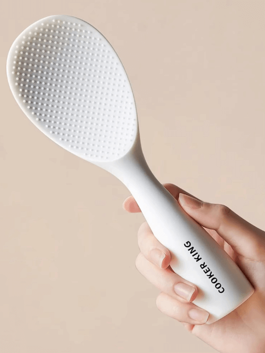Food Grade Standing Rice Spatula   Simplicity Household non-stick spatulas Kitchen high temperature resistance silicone spoons in white
