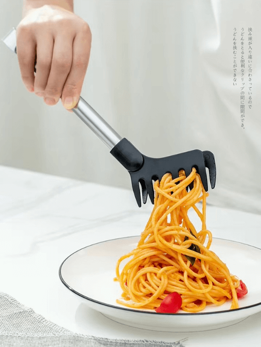 Stainless Steel Noodle Tongs  Japan Imported, Japanese Kitchen Pasta Spaghetti tong, food clips, stainless steel handle, cooking utensils