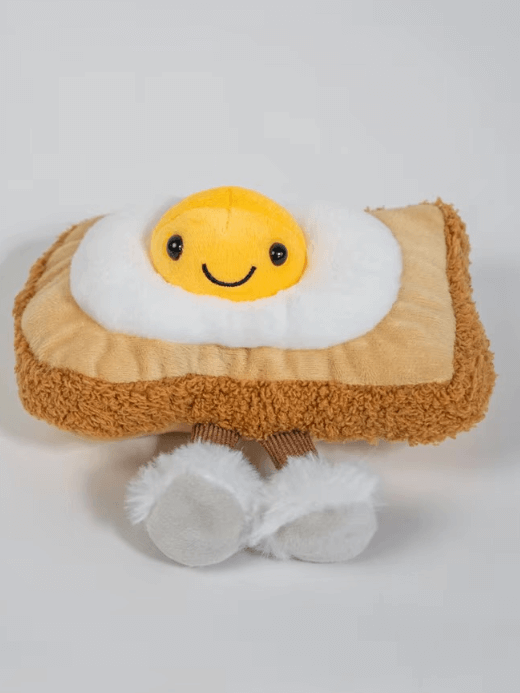 10cm Cute Toast Plush Toy Breakfast Egg on toast Plush Soft Stuffed doll Creative Simulation Eggs Doll Valentine Day Gift Kids Gift Home Decor dolls in multi color