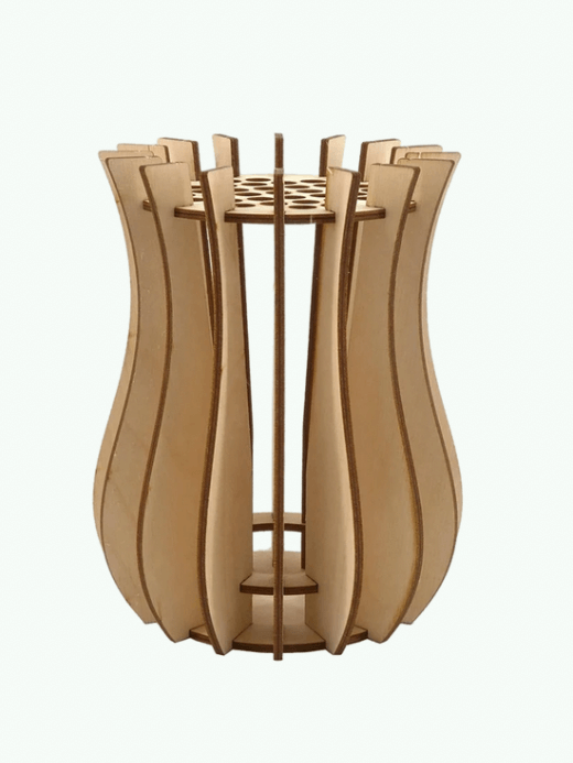 Wooden Puzzle Vase, Fake dried flowers Bouquet Building Block Set floral Display Stand, crafts Gift vases