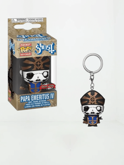 POP Pocket Keychain Toy  Anime manga Ghost - Papa Emeritus IV (Special Edition) Vinyl Figure Pocket Pop Keychain Charm Collection Toys for Birthday pop Gifts figurine Ghost keychains