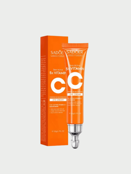 SADOER Vitamin C Eye Cream Anti Dark Circles Eyes Bags Remover Moisturizing Brightening Firming Skin Care Products for Eyes