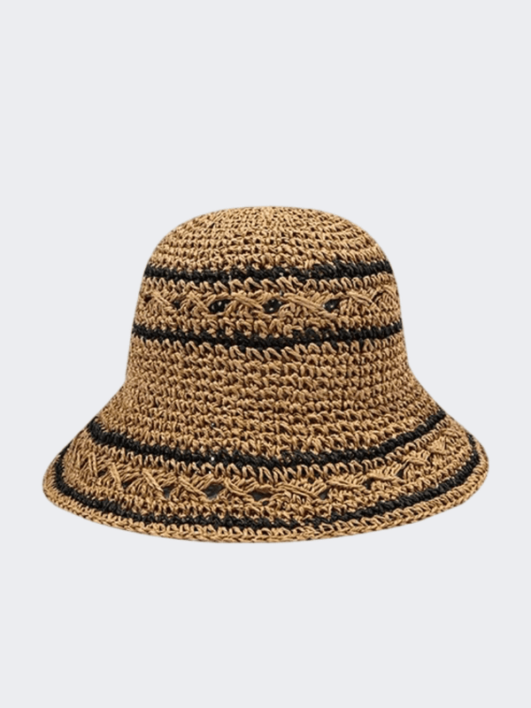Women’s woman womens Big Wide Brim Sunshade Folding Sunhat Korean style Sunscreen Beach Accessories Summer holiday vacation getaway sun Straw Bucket Hats in khaki