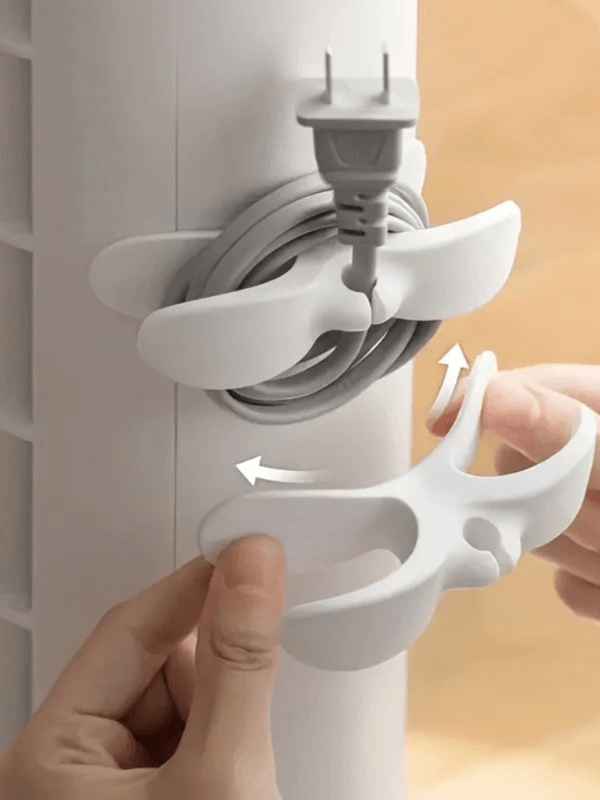 Cord Winder Organizer for Kitchen Appliance Cord Wrapper Cable Management Clip Holders for Air Fryer Coffee Machine Fixer organizers accessories in black, white home improvement decor accessory
