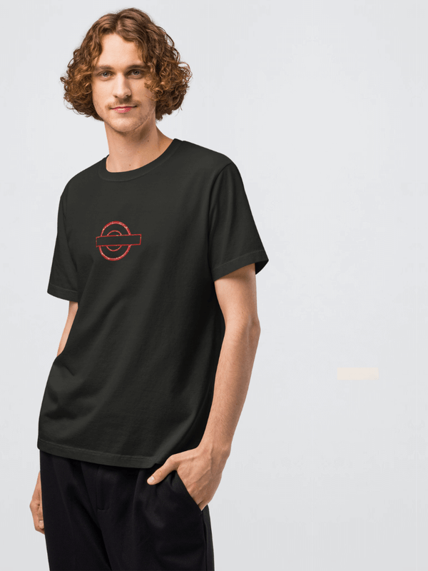 Genflex gender neutral genderful unisex Women’s woman womens Men’s man mens Graphic petite-, tall-, plus size Crewneck short-sleeves relaxed fit Recycled crew neck top Petite-, tall-, plus-, size round O-neck tops tees with illustrated expressions accent Graphic on front  Print Underground Oversized T-Shirt hip-hop vacation holiday getaway sports fitness activewear sportswear T-shirts in Washed Black