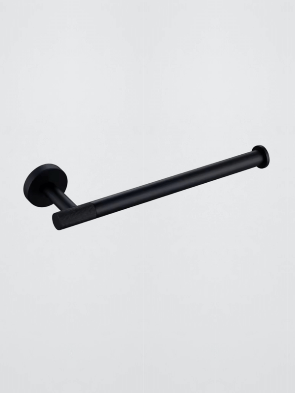 Modern Flat-End Matte Black Wall-Mounted Towel Bar  Office home Bathroom Shower bath bars
