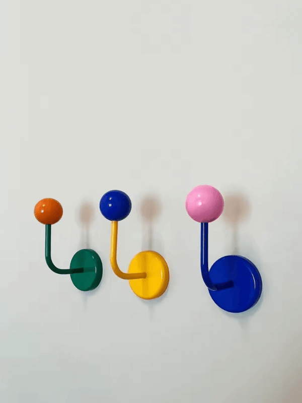 Non perforated magnetic hook for bathroom and kitchen, strong and seamless magnetic suction hook for refrigerator in yellow, green, blue magnets