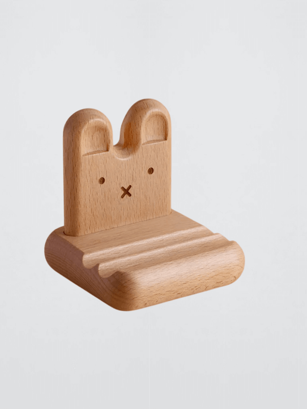 Wooden Rabbit, Japanese Tatami Desk Holder, Creative Wood Decor, Phone Tablet Stand Multi-functional Chair Accessory