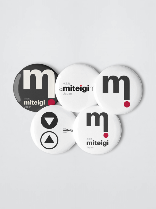 mi Playlist Lapel Pin 5-Piece Set mix  miteigi x Spotify Playlist music compilations  Hat Bag Clothing accessory Badge miteigi logo branded in white by the earbuds team Metal Lapel Pins