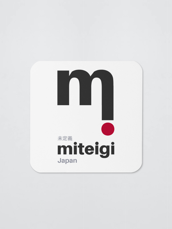 Japanese mi Playlist Coaster miteigi with multi color miteigi logo in black gray red coasters drinks mats
