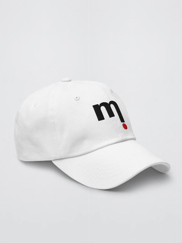 mi Playlist Baseball Hat miteigi Logo Dad Hat swish    Genderful Women’s Men’s anywear Fitness Sports Activewear swish miteigi-logo Branded product item gym yoga unisex baseball caps for woman man in white with Japanese miteigi branded logo Mens Womens punkrock gothic punk headwear hats