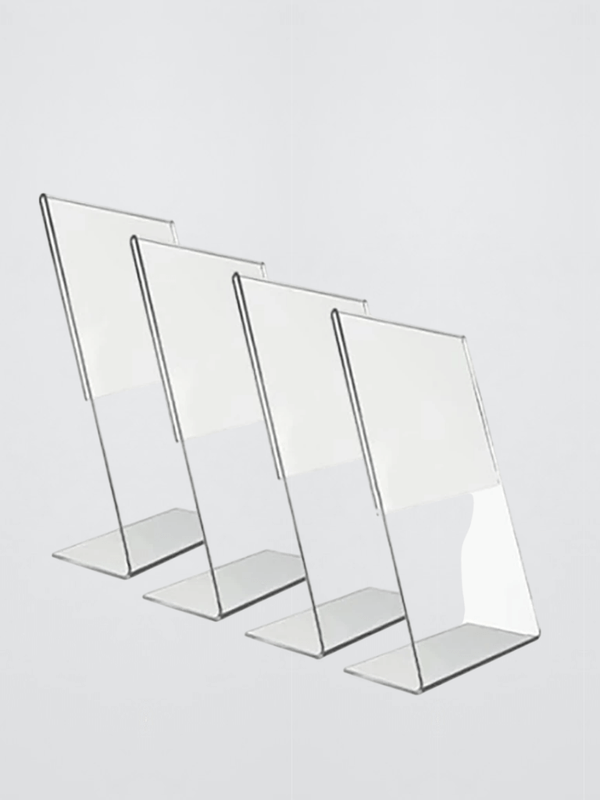 A6 Transparent Acrylic Display Stand 10*15cm Vertical Table Sign Stands Suitable For Photos Bills Business Cards Memos Paintings