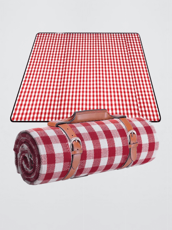 Extra Large Portable and waterproof Sand-proof Foldable Outdoor park, beach, Fashion Handy Mat Tote Picnic Blankets in Blue, with white stripe, Blue, with white plaid, Mocha blue, with black-, white-, stripe, Red, with white plaid, Yellow, with white plaid