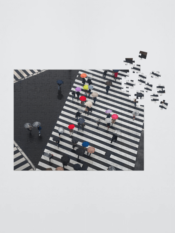 Tokyo Japanese Shibuya Crossing Jigsaw Puzzle with Tin 252-Piece Colorful puzzles crafts