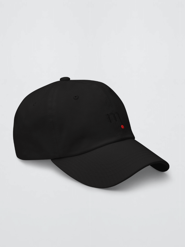 Genflex gender neutral genderful unisex Women’s woman womens Men’s man mens mi Playlist Black Baseball Hat black miteigi logo branded dad hat headwear Sports activewear fitness caps in black-color with red accent