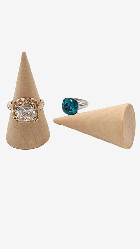 5Pcs Set Ring Organizer Wooden Cone Creative Rings Holder Jewelry 5 Five Piece Wood Display Holder Ring Display Tools Jewelry Storage Supplies jewelery Packaging & Displays Trending