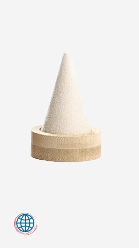 Bamboo Beige Velvet Fingertip Wood Cone Ring Display Stand Case Wooden Ring Holder Jewelry Display Stand Rings Showcase Storage Holders Accessories Trending