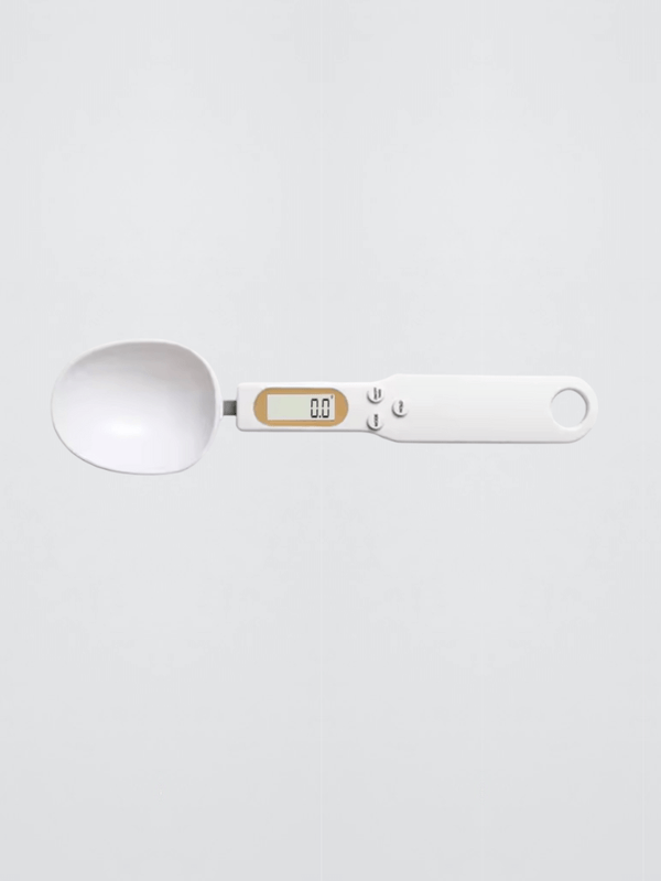 500g Electronic Kitchen Coffee Digital Measurement with LCD Display Dog Food Milk Powder Tea Weighing Baking Scale Scoop Tools and gadgets 500g in white