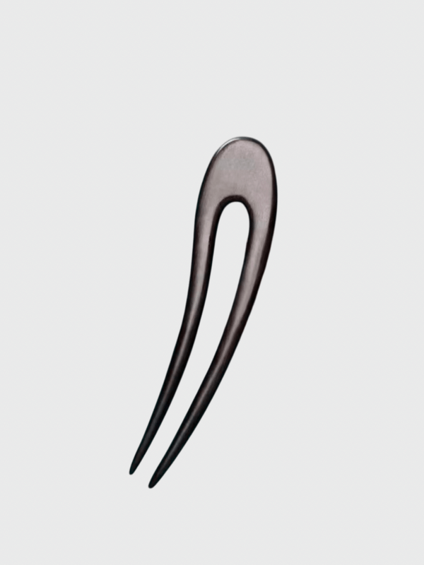 Women’s woman womens U-Shaped Wooden Hair Fork Fashion Japanese Chinese Style Hairpin Headwear Hair Bun Girls Vintage Ponytail Hair Sticks Accessories in matte black
