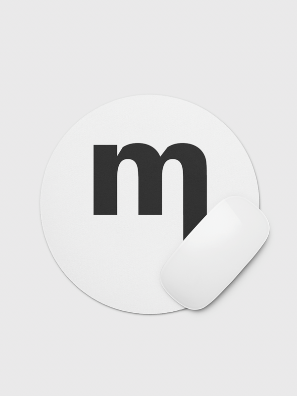 mi Playlist Round Mouse Pad miteigi logo Office home stationary computer desk supplies accessories pads in white with black red accent colors