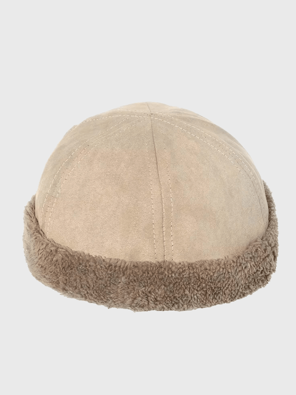 Women’s woman Autumn Fall Winter Retro Teddy Lambskin Gourd Fashionable Outdoor Cold weather Cap Stylish Landlord Small Face Exposure Universal Match Hats in khaki coffee brown