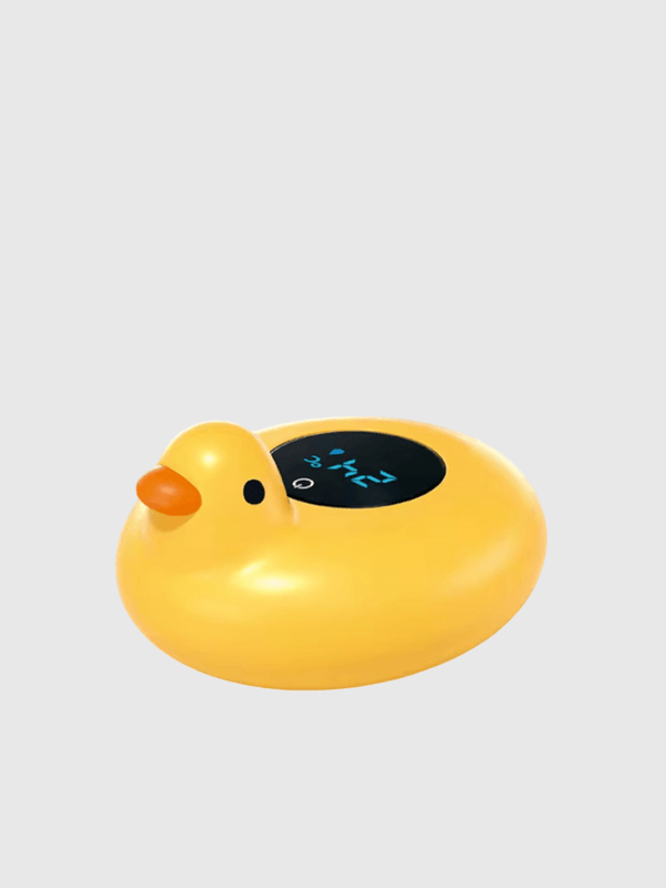 Baby Floating Digital Temperature Meter Floating Digital Water LED Display Tester Safety Animal Cartoon Duck Bath Thermometers in yellow