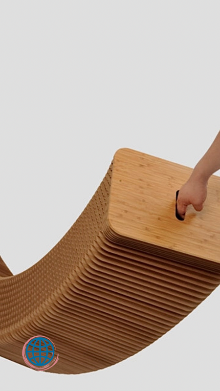 Creative Kraft Paper Folding Stool Bench Paper Furniture Organ Shaped Chair White Red Black Natural color Ideal for Home Outdoor Decor Benches Seat home furniture long dining chairs Trending