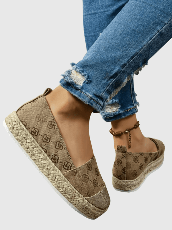 Women’s woman womens Flat Round Toe Heightening Casual Spring Summer Fall Autumn Mixed Color Non-slip elegant Sneakers Vacation holiday getaway Fashion Shoes footwear in brown